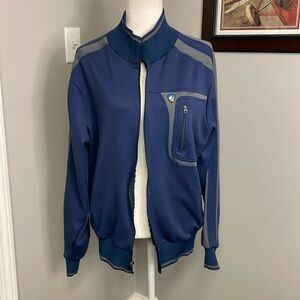 Kuhl Size Medium Men's Blue Full Zip Trak Jacket Lightweight Athleisure Outdoor
